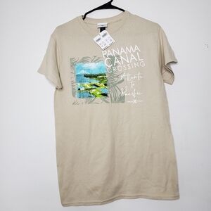 Celebrity Cruises Womens Panama Tshirt  Size S Sand Travel Souvenir Cruisewear